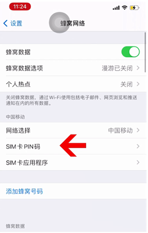 金堂苹果14维修网分享如何给iPhone14的SIM卡设置密码 