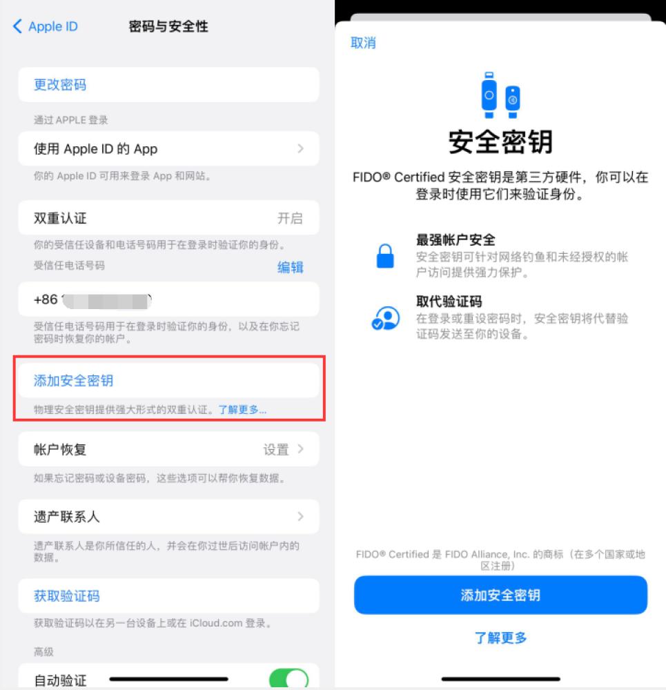 金堂苹果服务网点分享物理安全密钥有什么用？iOS 16.3新增支持物理安全密钥会更安全吗？ 