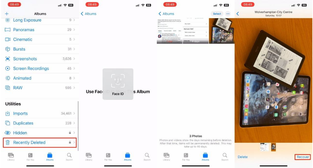 金堂苹果14维修分享 iPhone14 上恢复已删除的照片 